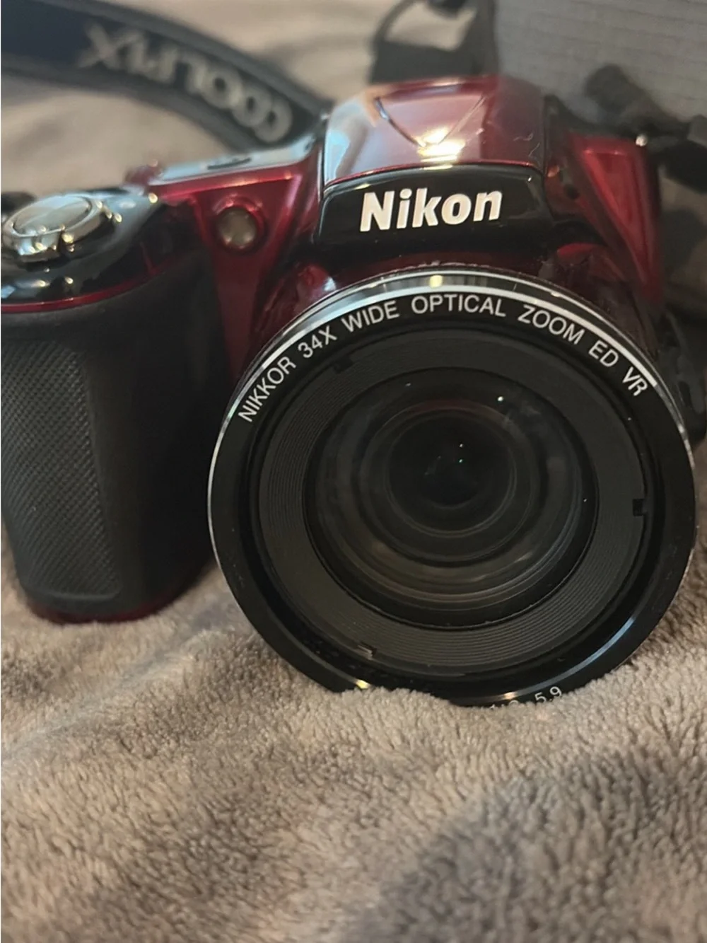 Nikon Red Compact Bridge Camera with 34x Optical Zoom